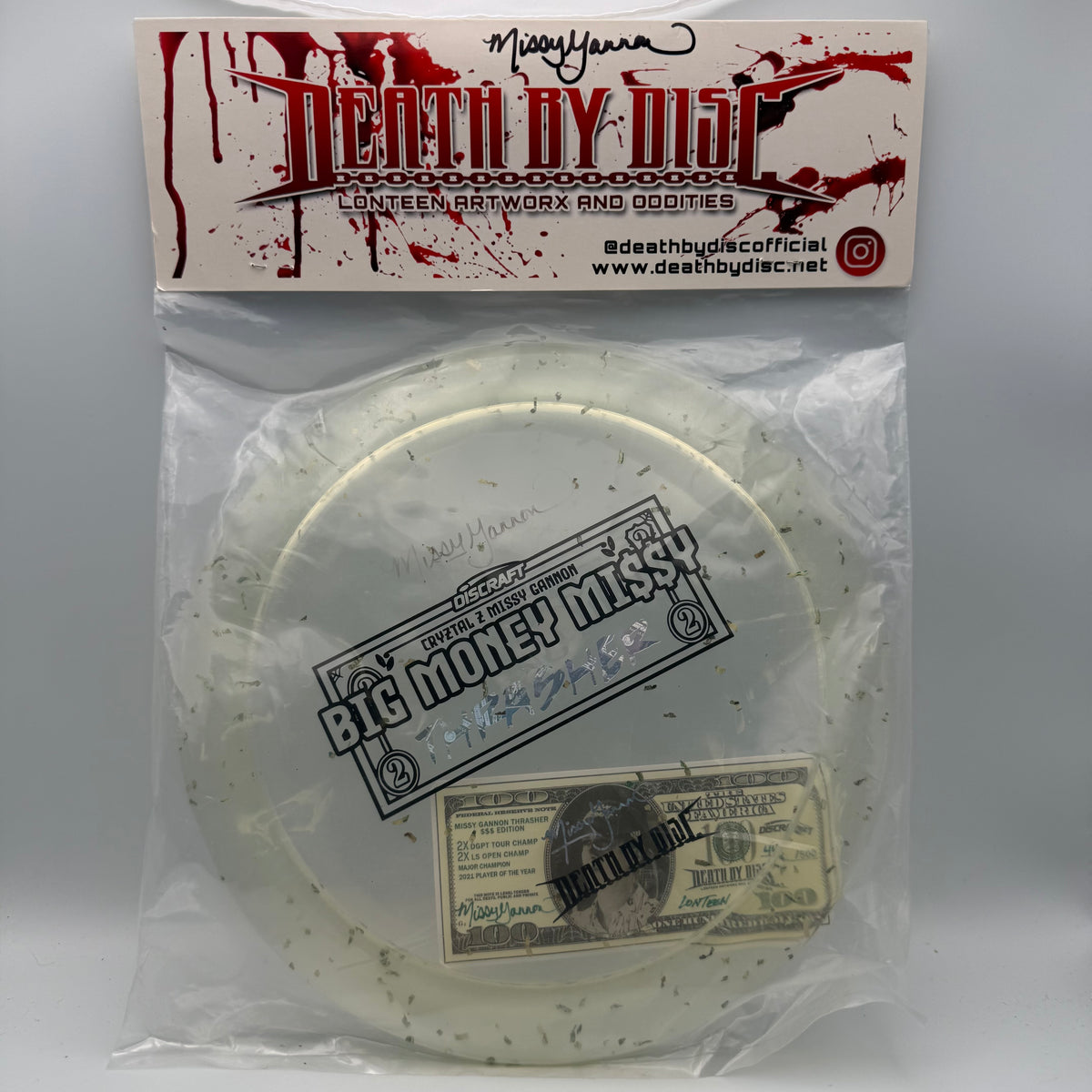 Discraft Crystal Z Trasher Missy Gannon Signed Big Money