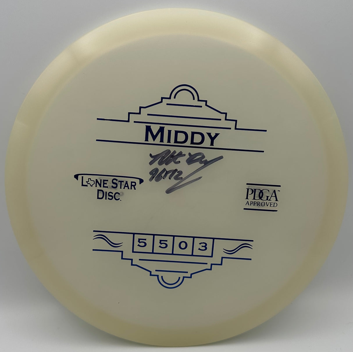 Robert Burridge Lone Star Discs Middy Signed