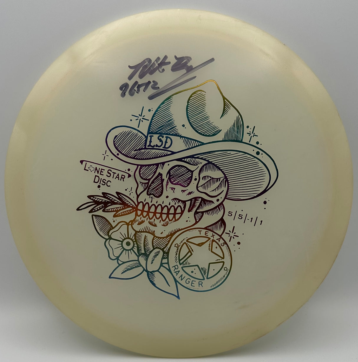 Robert Burridge Lone Star Discs Texas Ranger Signed