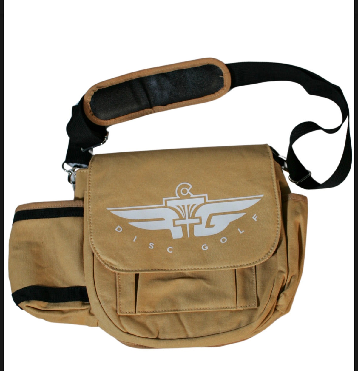 The "Nickel Bag" from Fly Green Disc Golf is the perfect putter pocket or small shoulder bag