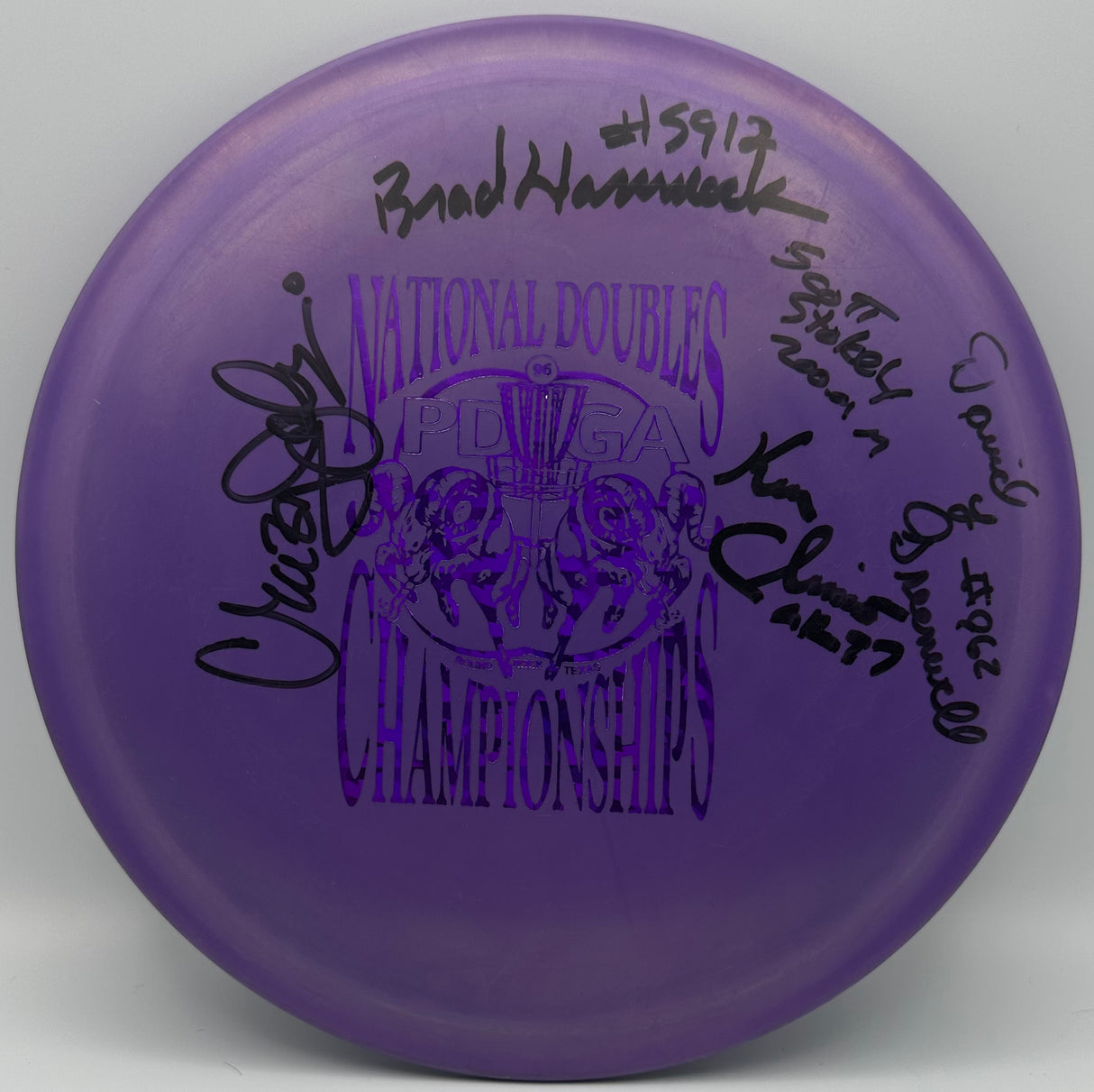 National Doubles Discraft Cyclone Multiple Signed