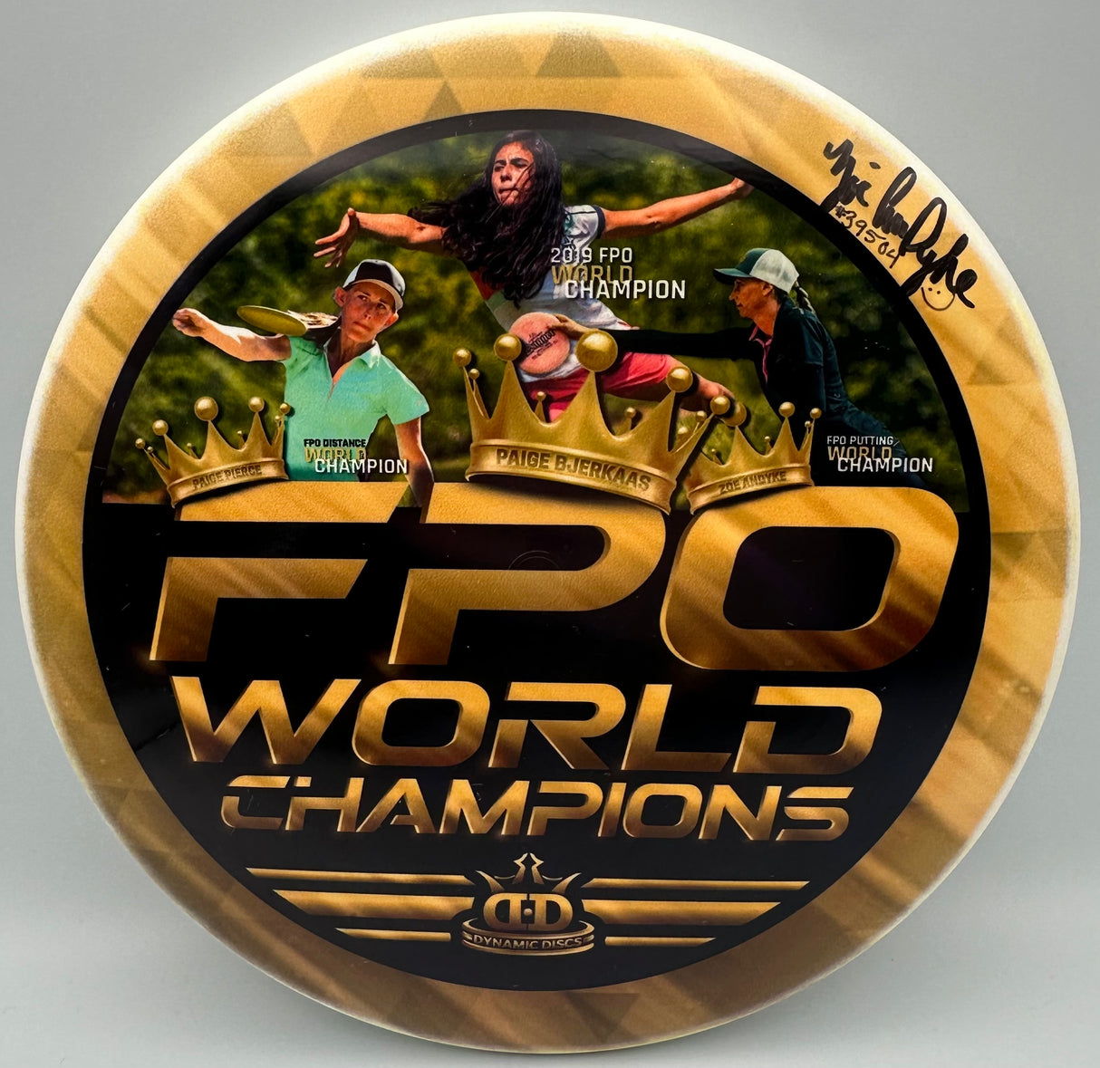 FPO World Champions Zoe Andyke Dynamic Discs Judge Signed