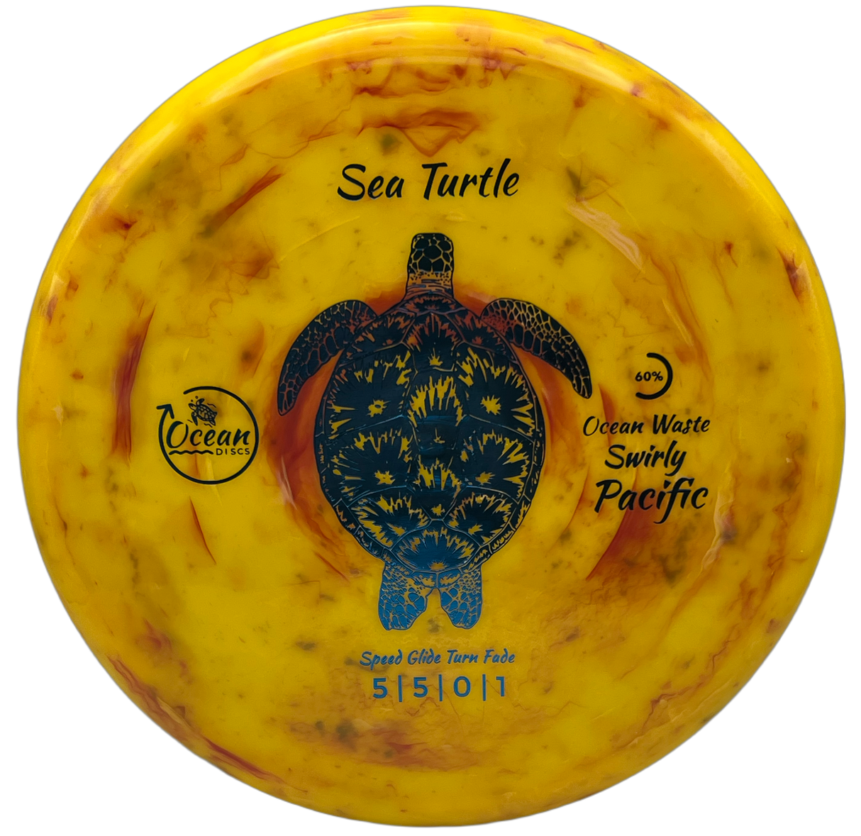 Ocean Discs Swirly Pacific Sea Turtle