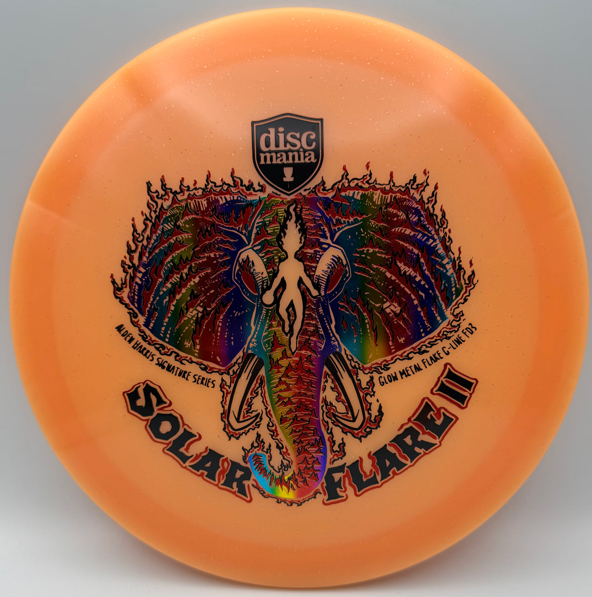 Discmania FD3 Glow Metal Flake C-Line Solar Flare 2 Alden Harris 2025 Signature Series (Triple Foil)