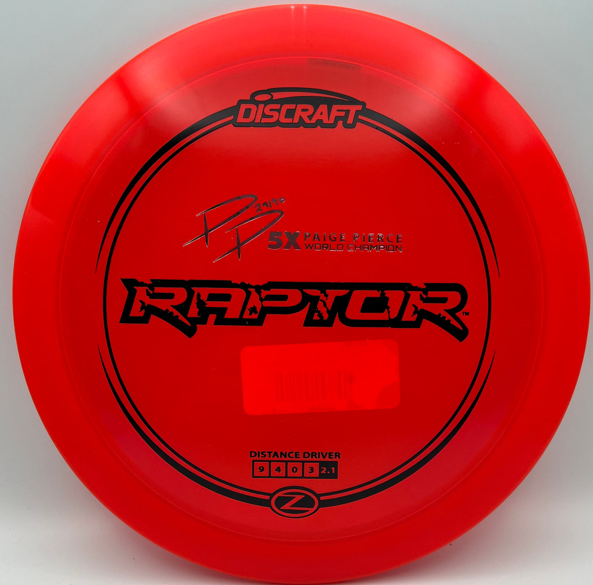 Discraft Z Line Raptor Paige Pierce Signature Series