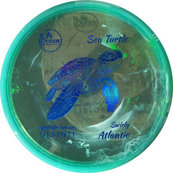 Ocean Discs Swirly Atlantic Sea Turtle