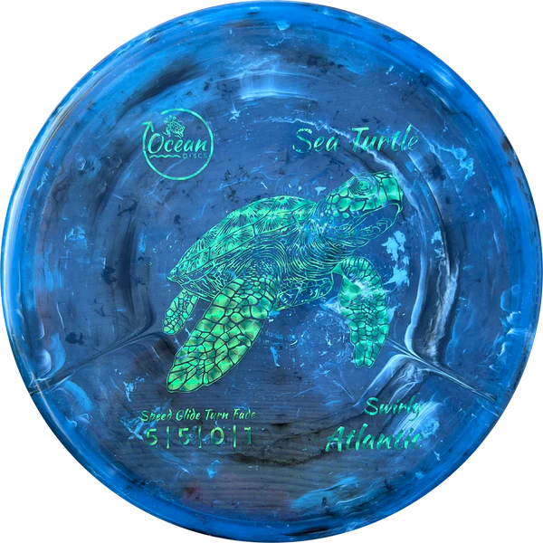 Ocean Discs Swirly Atlantic Sea Turtle