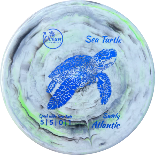 Ocean Discs Swirly Atlantic Sea Turtle