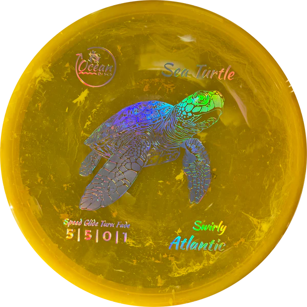 Ocean Discs Swirly Atlantic Sea Turtle