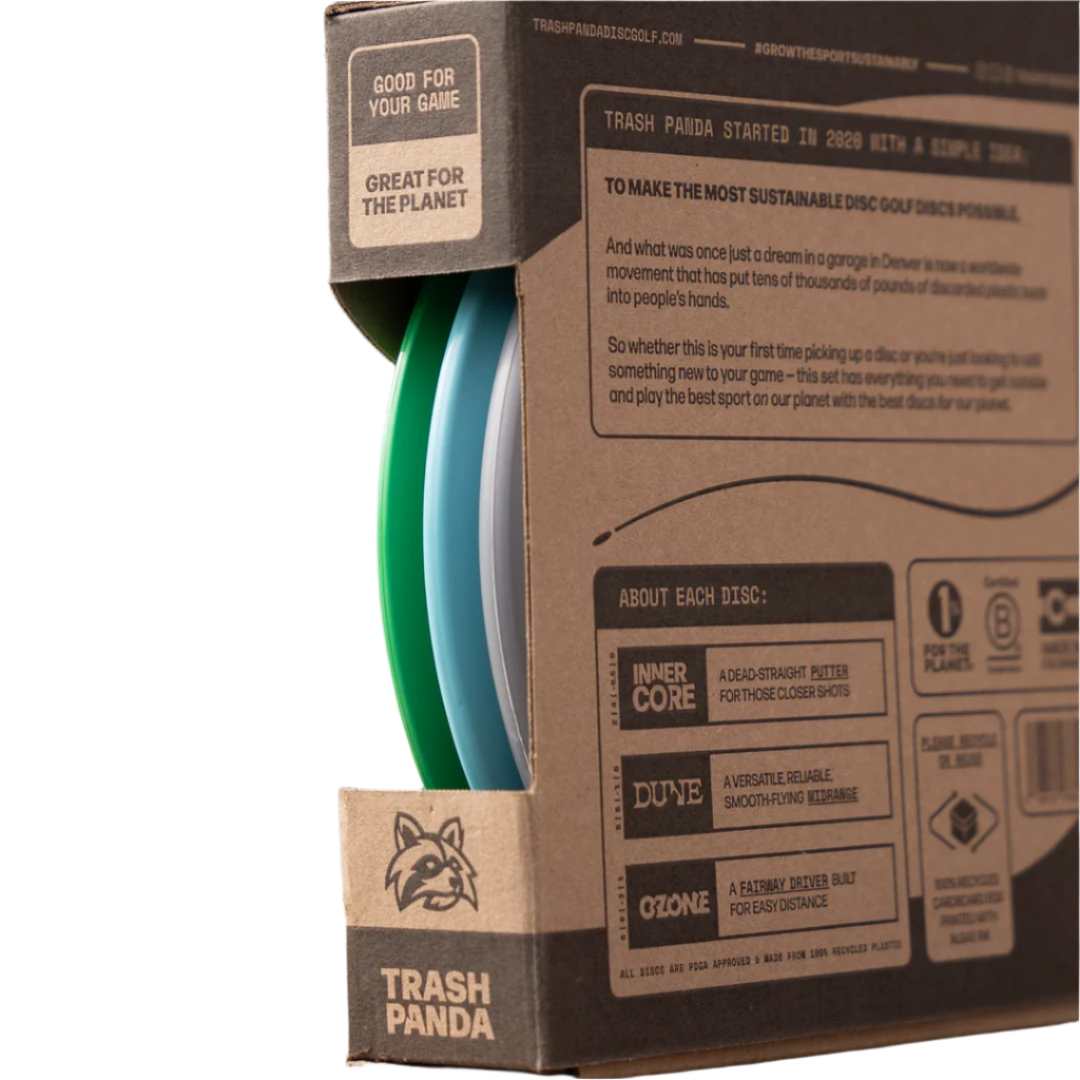 Trash Panda 100% Recycled Disc Golf Set